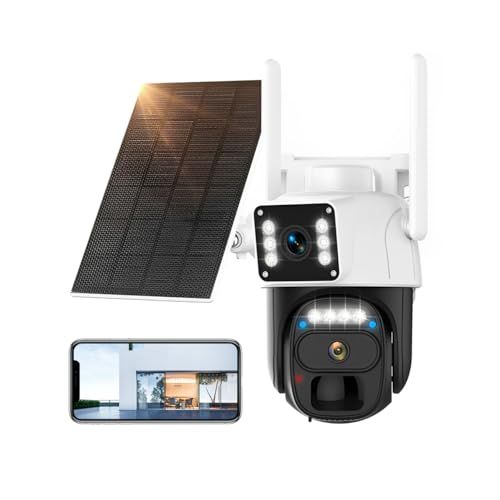 迅速に発送 防犯カメラ ソーラー 屋外 カメラ 3 MP解像度 光学5倍ズーム 二重レンズ ワイヤレス 室外用 留守番カメラ 高速再生 遠隔操作 首振り 警報通知 双方向音声通話 見守りカメラ 日本語アプリ 夜間カラー撮影 PTZ機 5853 cfa 8