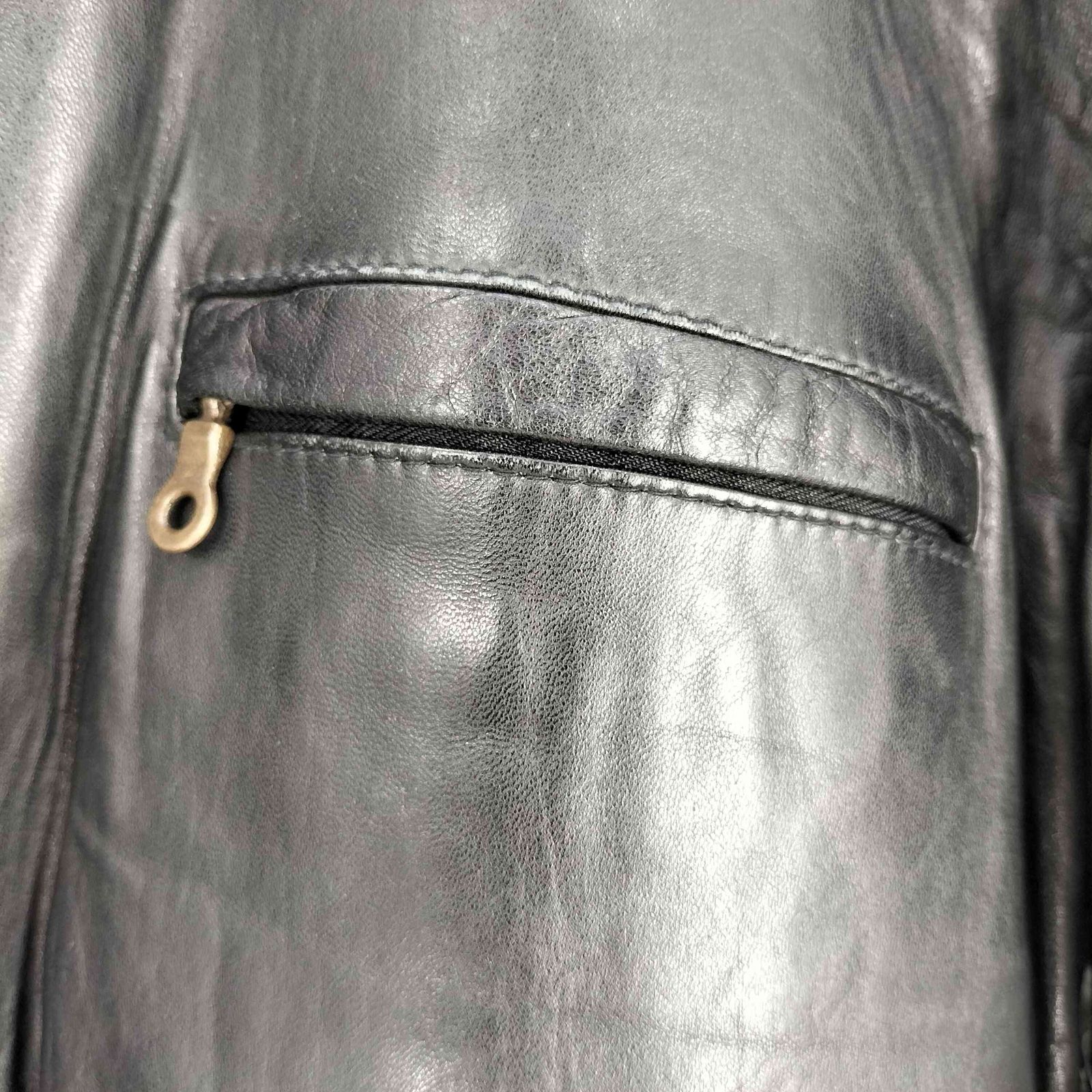 USED古着(ユーズドフルギ) STEVE BRANDANO レザー フーデッド ハーフコート メンズ 表記無 【中古】【ブランド古着バズストア】 ユーズドフルギ USED古着 STEVE BRANDANO レザー フーデッド ハーフ