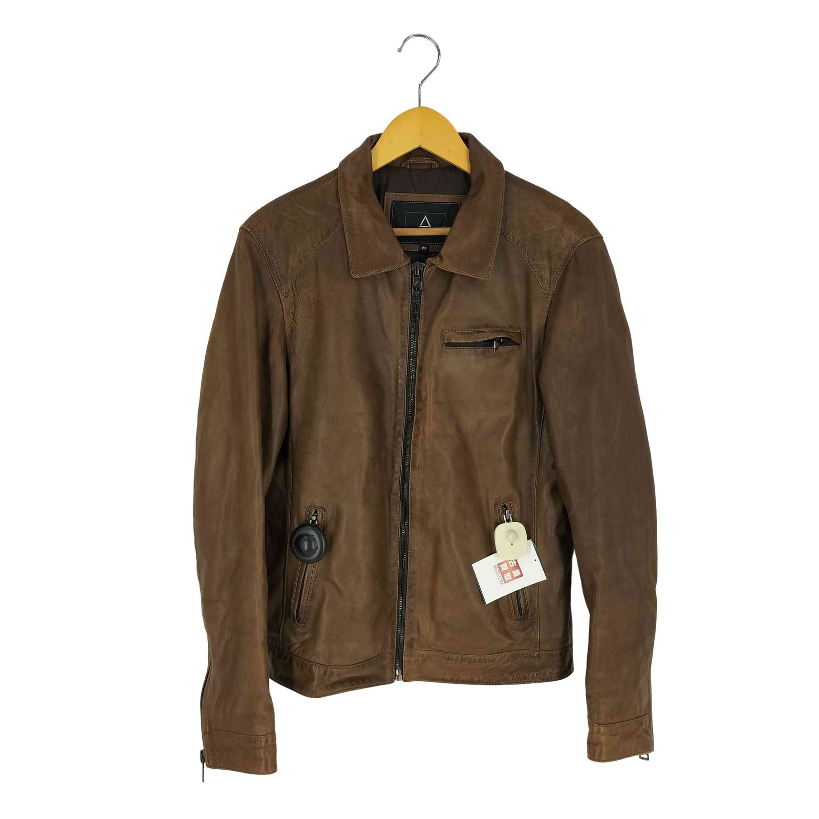 USED古着(ユーズドフルギ) {{SERGE PARIENTE}} ジップアップ シープレザー ジャケット メンズ import：M 【中古】【ブランド古着バズストア】 ユーズドフルギ USED古着 ジップアップ シープレザー ジャケット