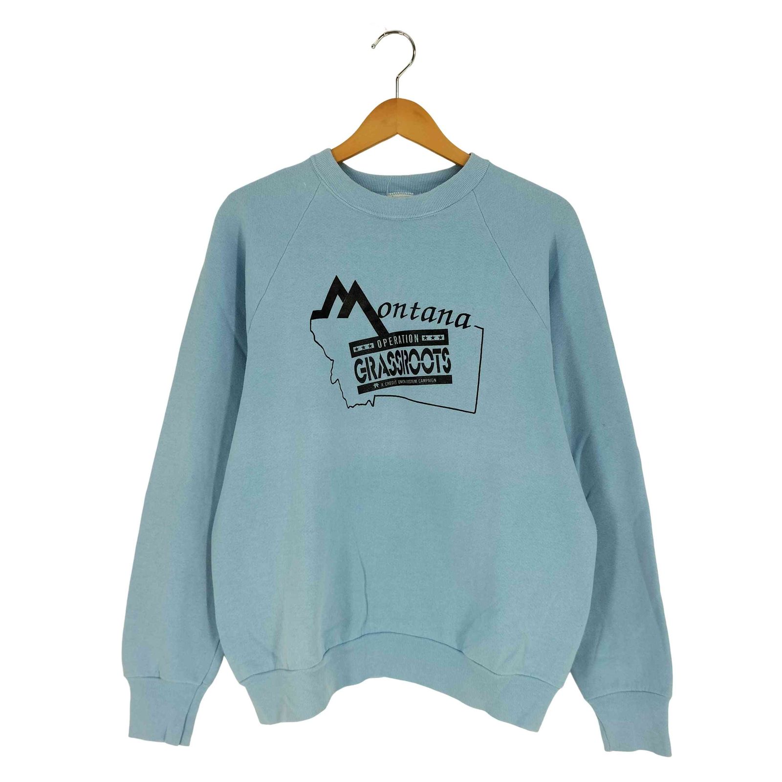 90s USA製 銃 ライフル プリント ラグランスウェット フルーツオブザルーム FRUIT OF THE LOOM 90S USA製 ラバープリント