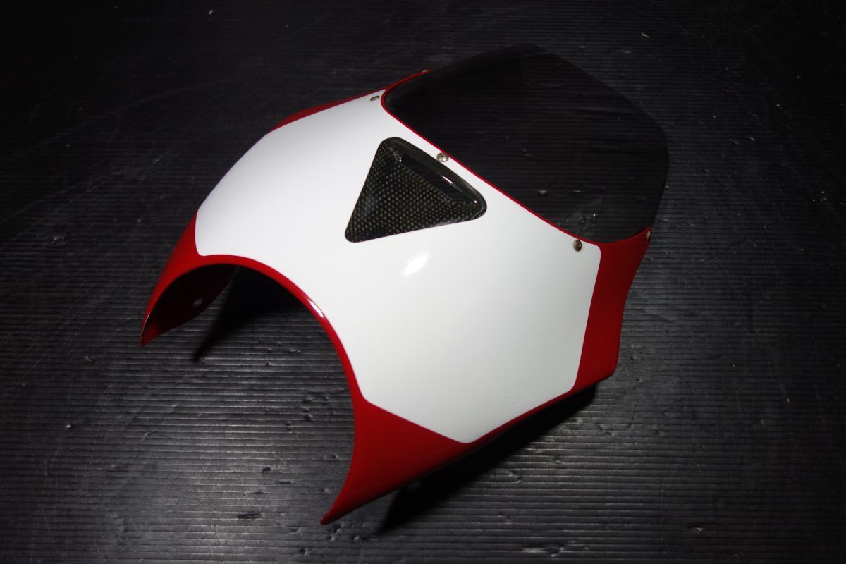 フロント アッパー ビキニ ライト カウル マスク カーボン スクリーン シールド バイザー パフォーマンス モンスター M 900