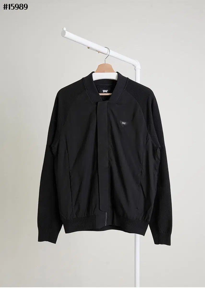 PXG メンズ フルジップアップ ハイブリッド ニット ジャケット