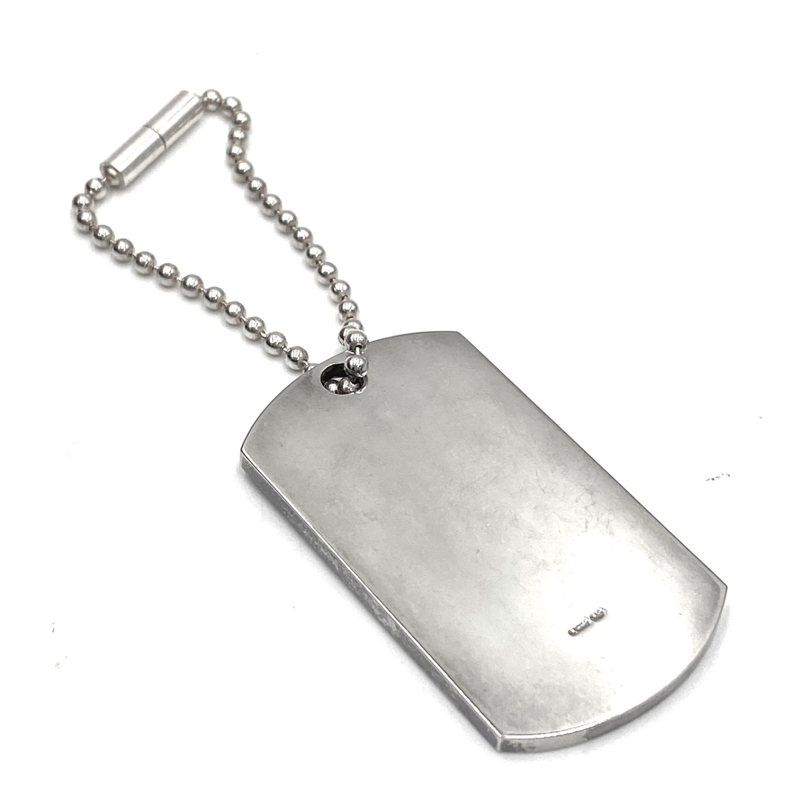 GUCCI グッチ キーホルダー キーリング チャーム シルバー925 ドッグタグ ロゴプレート