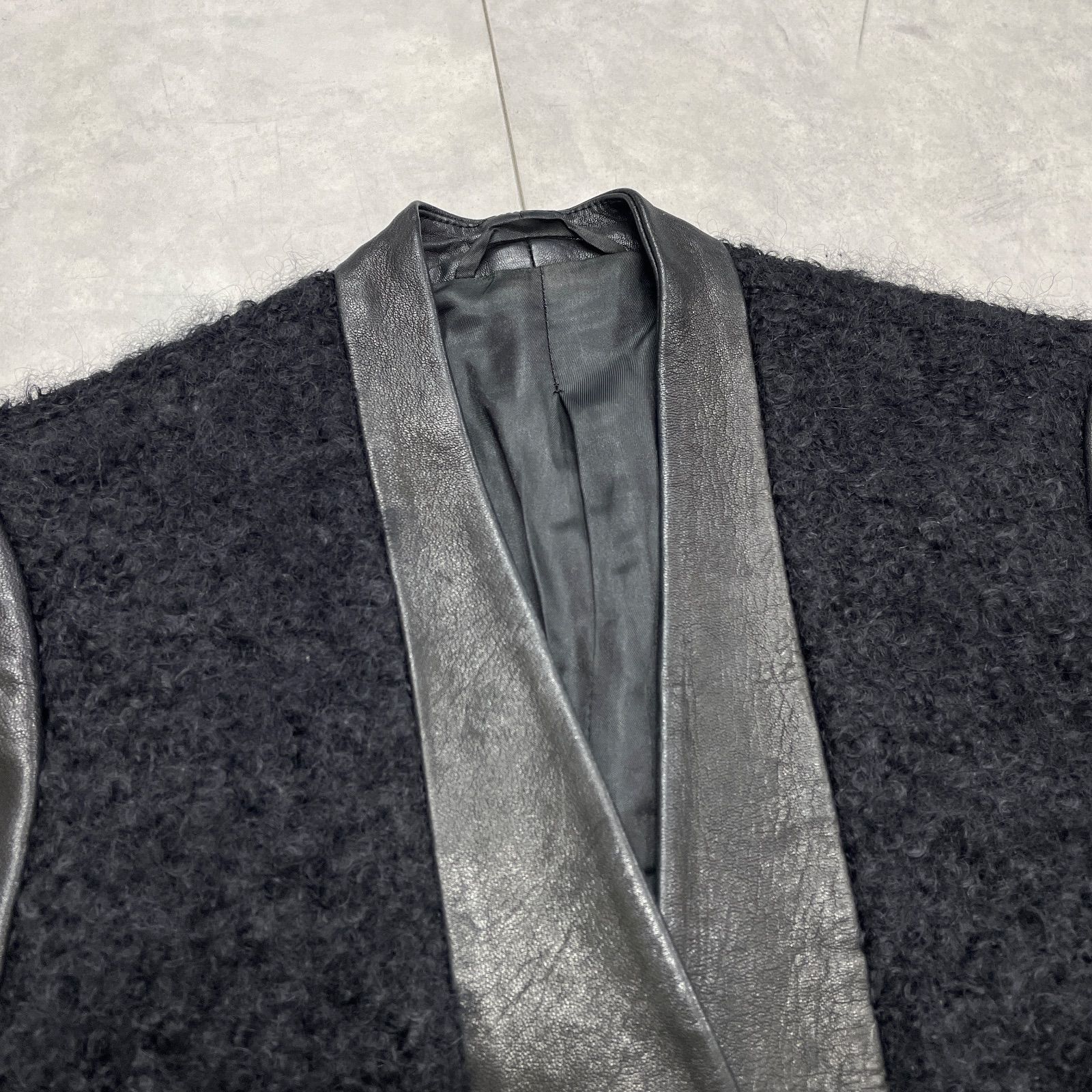 Neil Barrett ニールバレット レザージャケット ノーカラー 切替