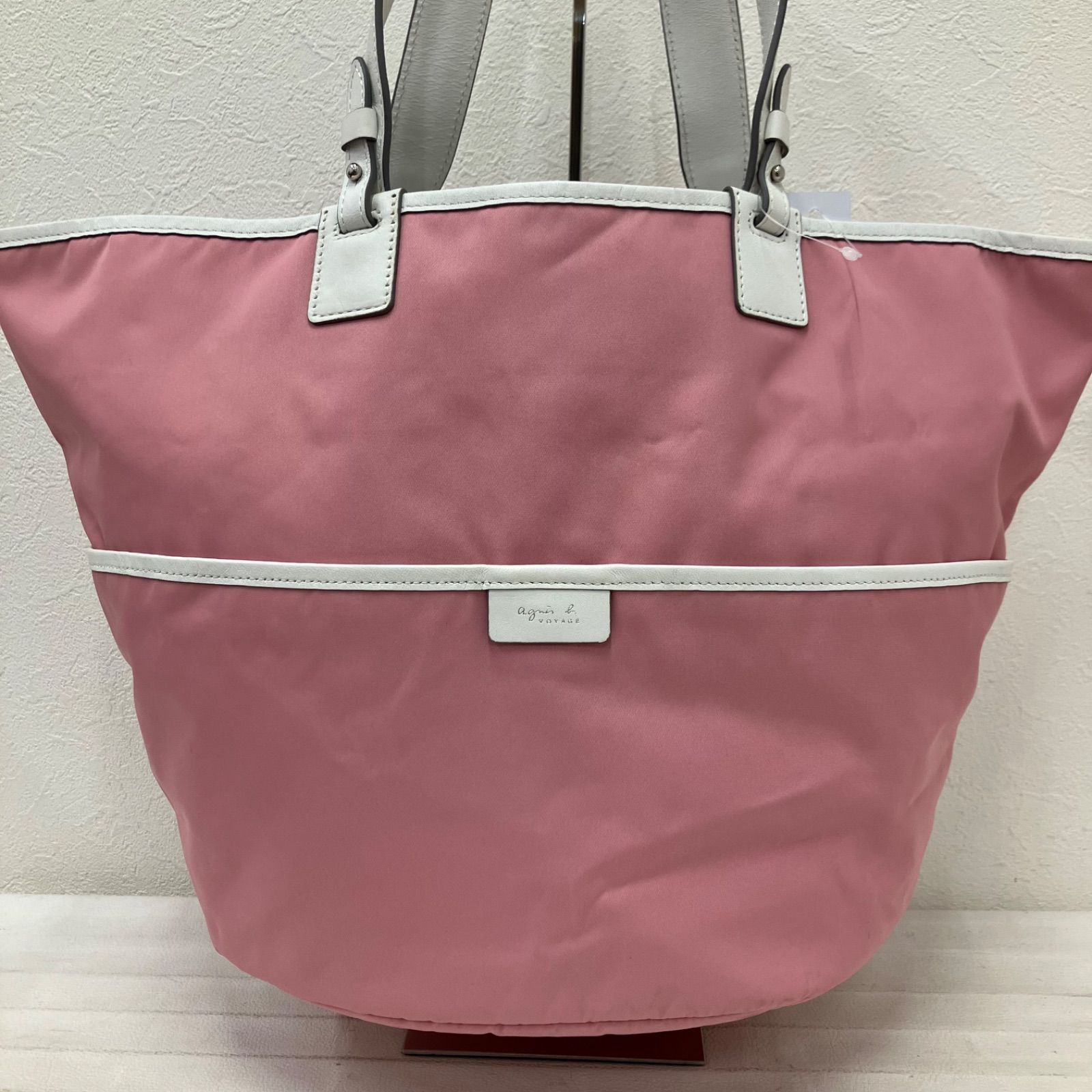 agnes b. voyage レザートートバッグ ピンク アニエスベー ボヤージュ