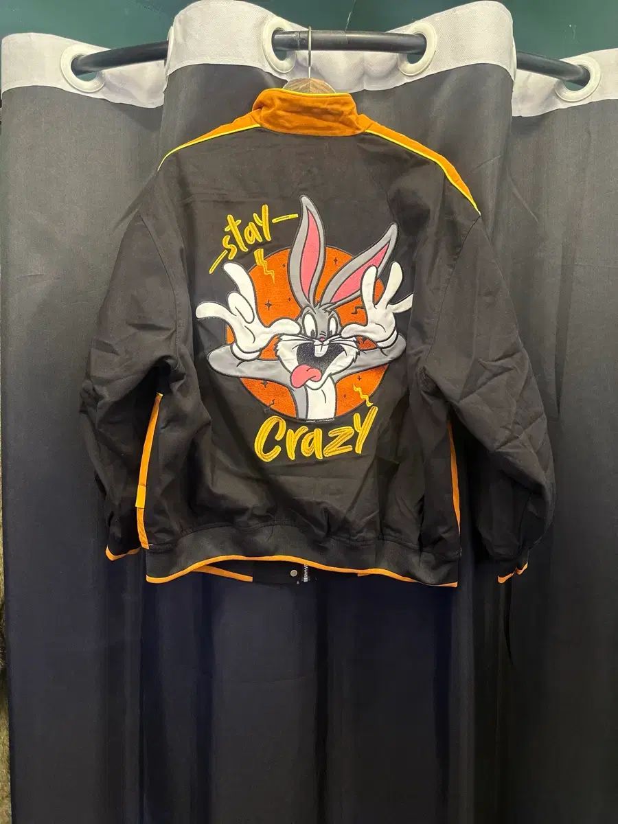 ルーニーチューン キャラクターパッチ ブラック アウター ジャンパー ブルゾン ジャケット アウター レディース