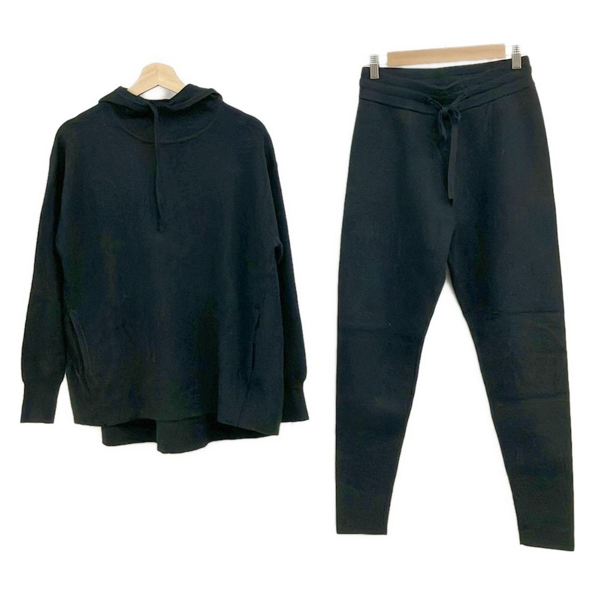 theory luxe セオリーリュクス レディースパンツセットアップ レディース - 黒 ニット|パーカー