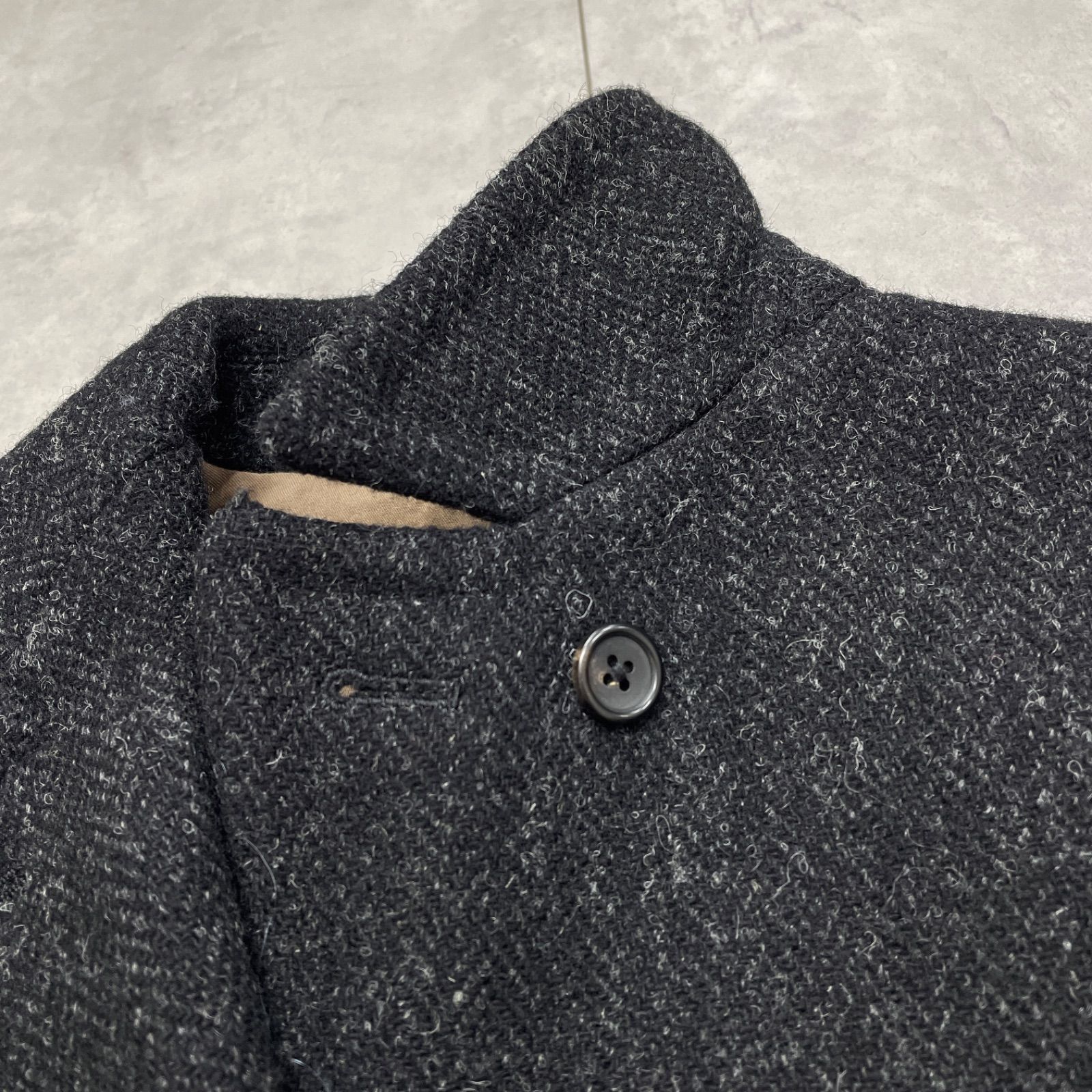 【美品】マーガレットハウエル　ダブルチェスターコート　ツイード　ロング　Sサイズ MARGARET HOWELL マーガレットハウエル ハリスツイード チェスター