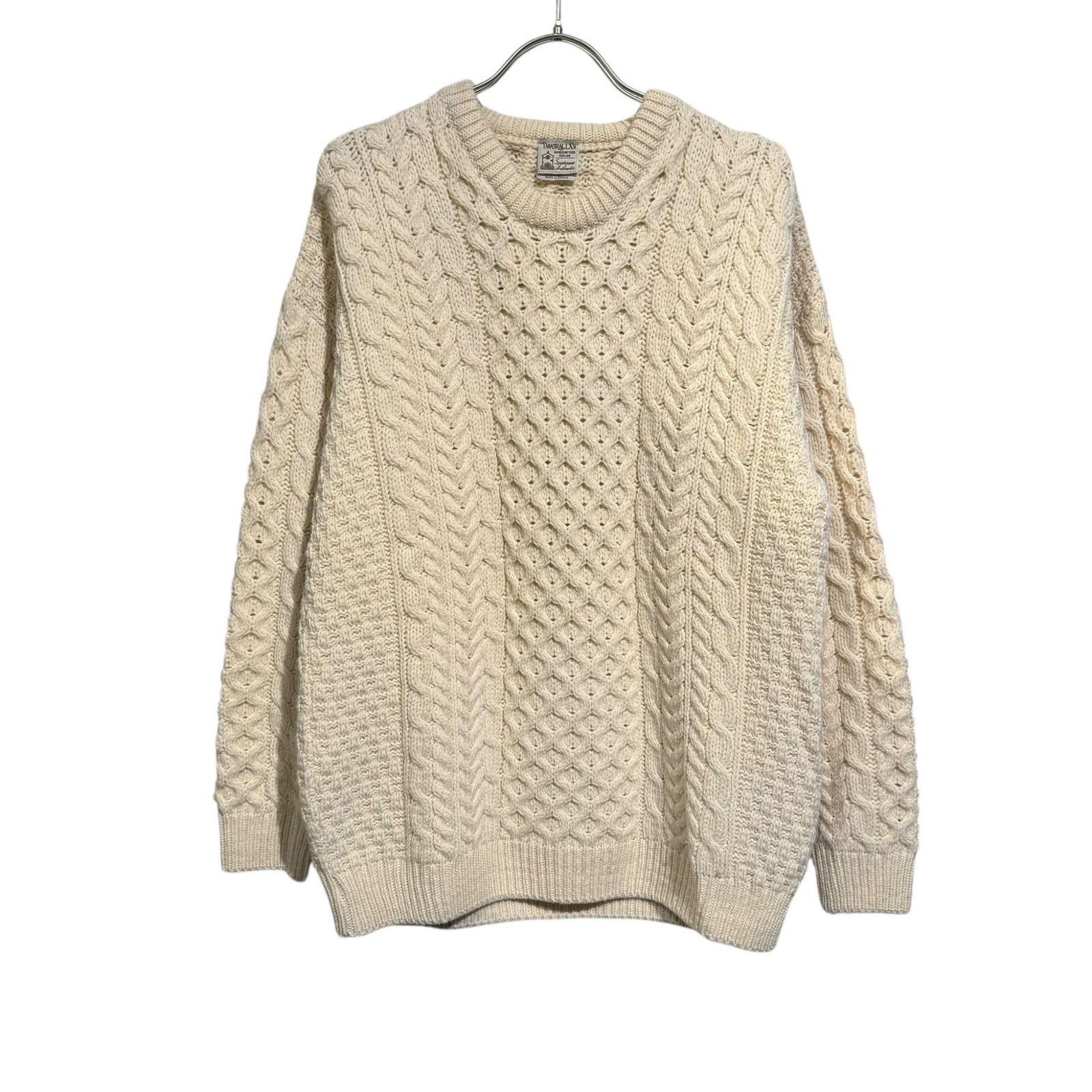 INVERALLAN インバーアラン ケーブルニット メンズ アイボリー M