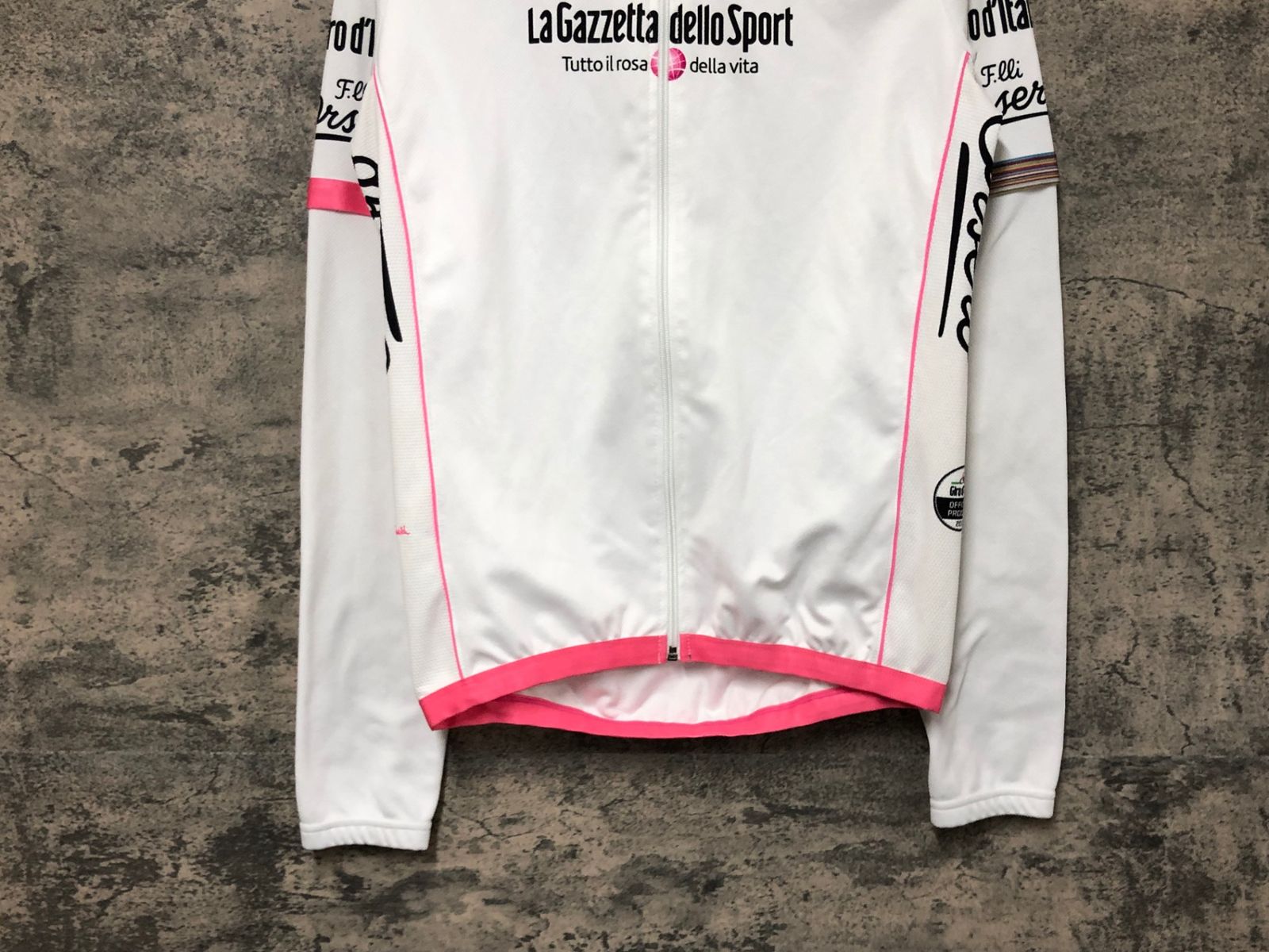 JR085 サンティーニ Santini 長袖サイクルジャージ 白 XL 裏起毛 Paul