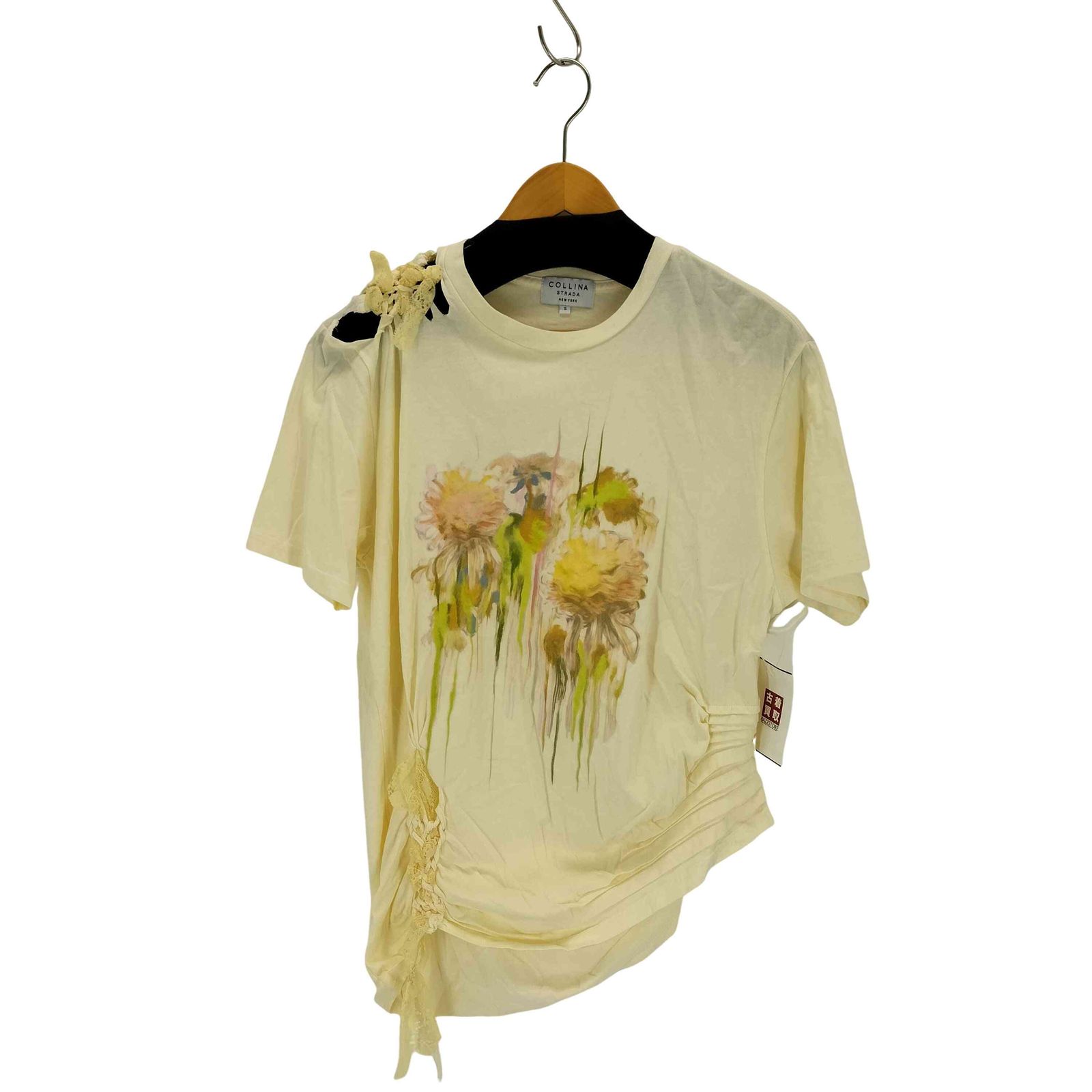 コリーナストラダ COLLINA STRADA FLOWER DRIP LACE KATINA TEE レディース import S