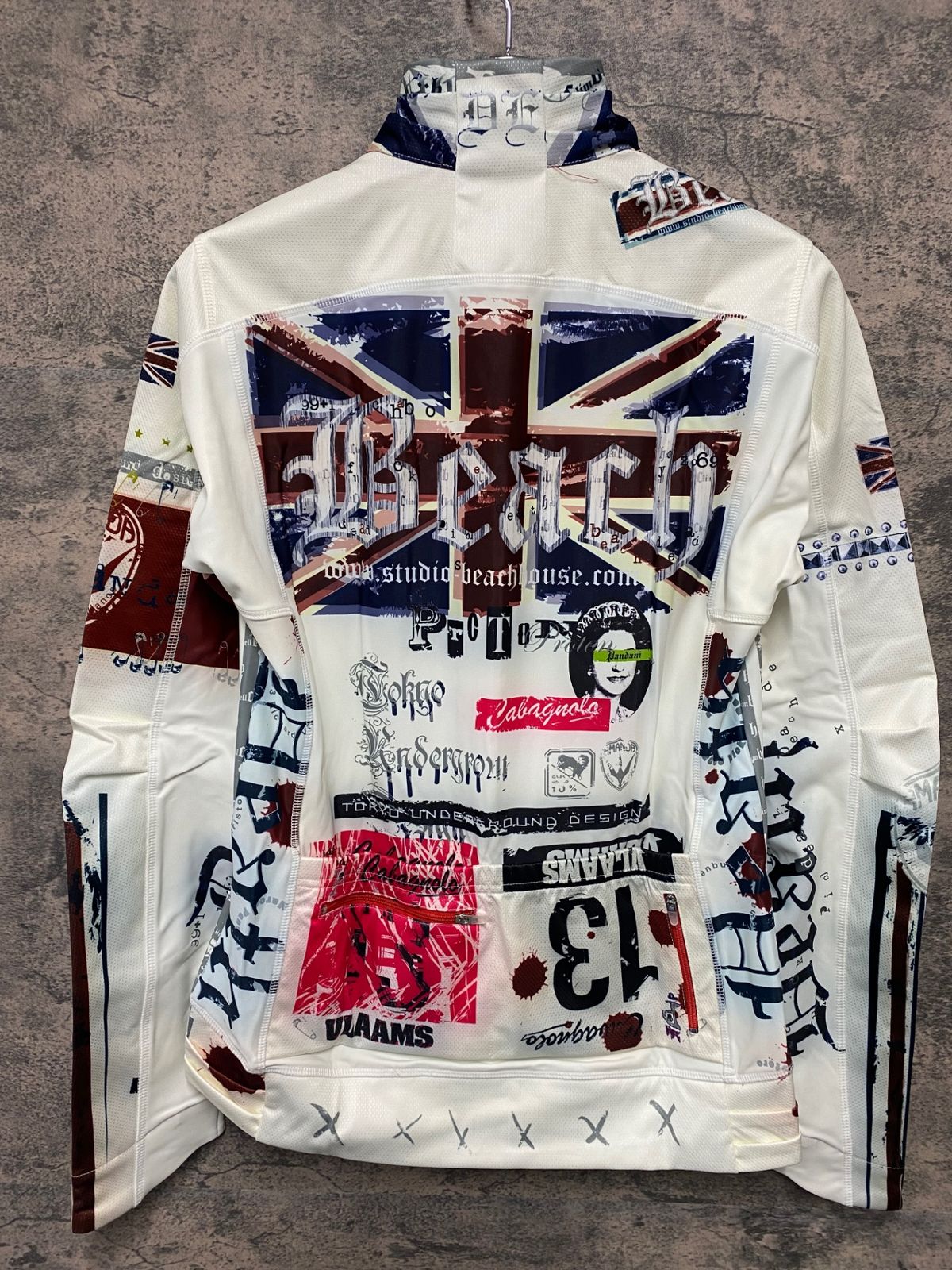 FP784 パンダーニ Pandani 長袖サイクルジャケット M 白 裏起毛