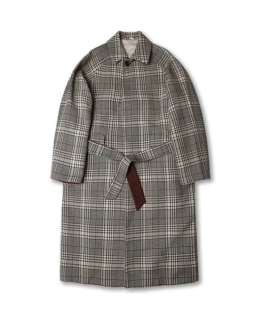 エトネ Etonne Classic ブラウン CHECK ベルト付き ローブ コート