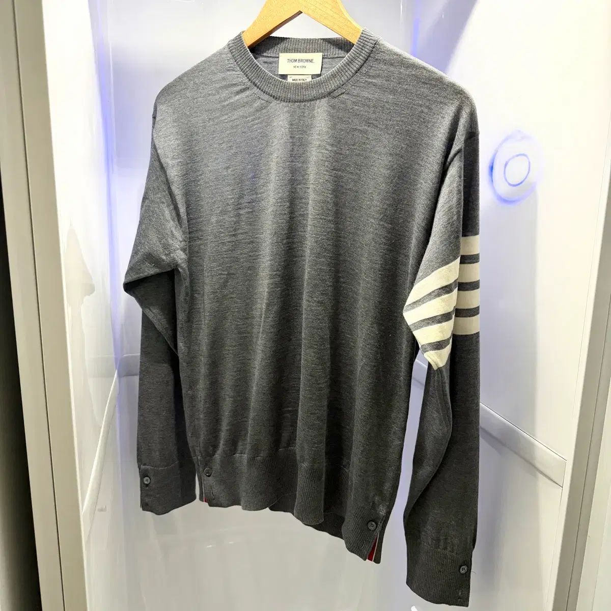 トム ブラウン メリノウール ニット グレー