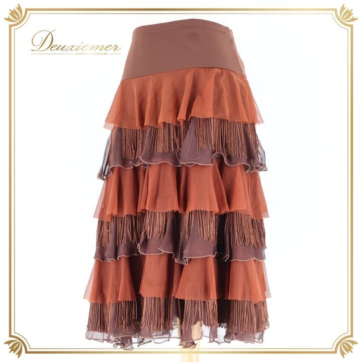 社交ダンス 衣装 チャコット Chacott スカート ラテン フリンジ レース