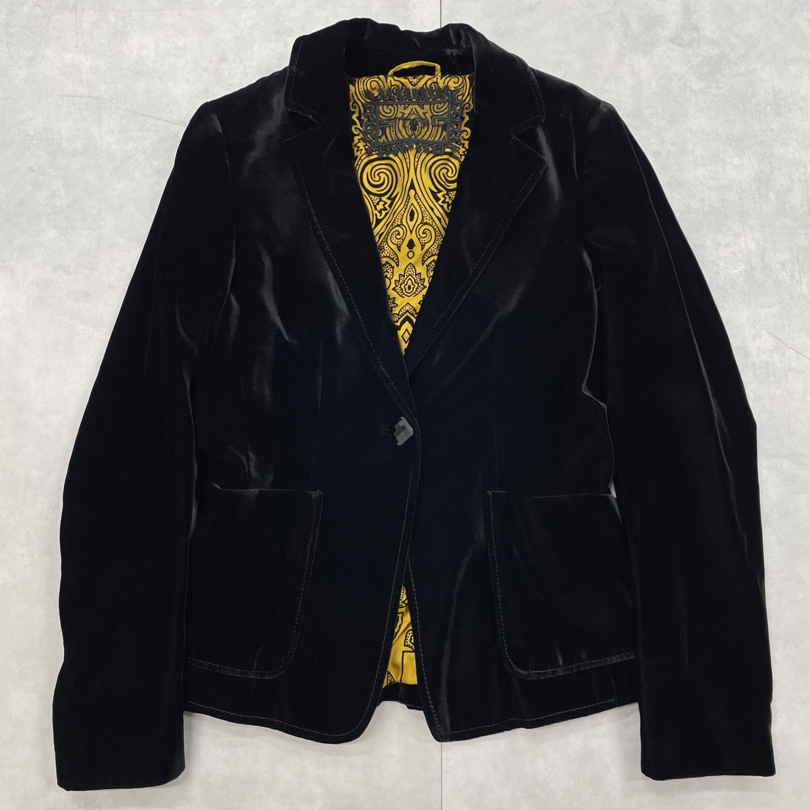ETRO エトロ テーラードジャケット ベルベット ベロア 裏地総柄