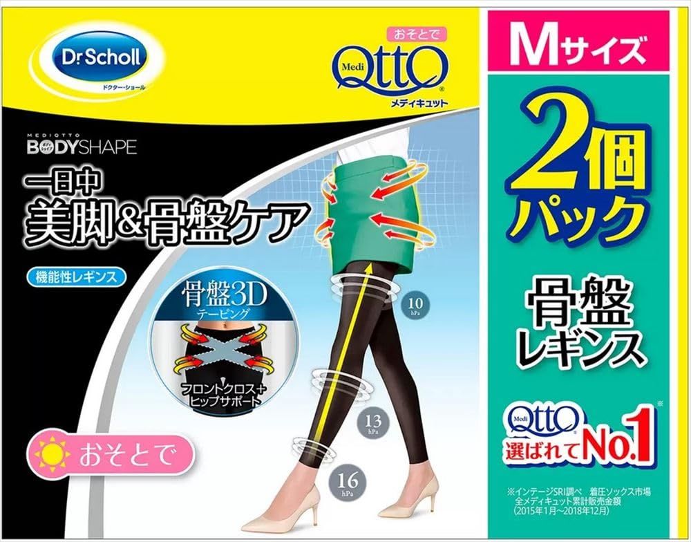 メディキュット ボディシェイプ 骨盤3Dサポート レギンス 2個パック M