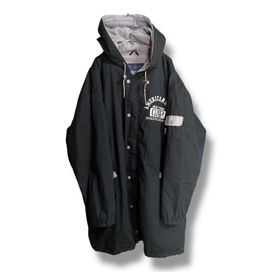 希少】90s OLD GAP 裏フリース モッズコート ブラック 白タグ 希少