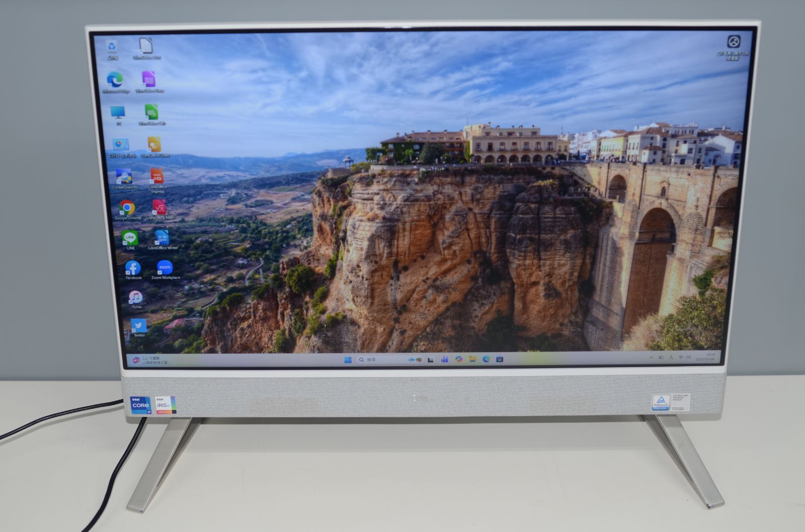 一体型パソコン DELL Inspiron 24 5410 Windows 11 office 第12世代core i 7 1255 U 爆速 メモリ16 GB 無線 23 8インチ webカメラ