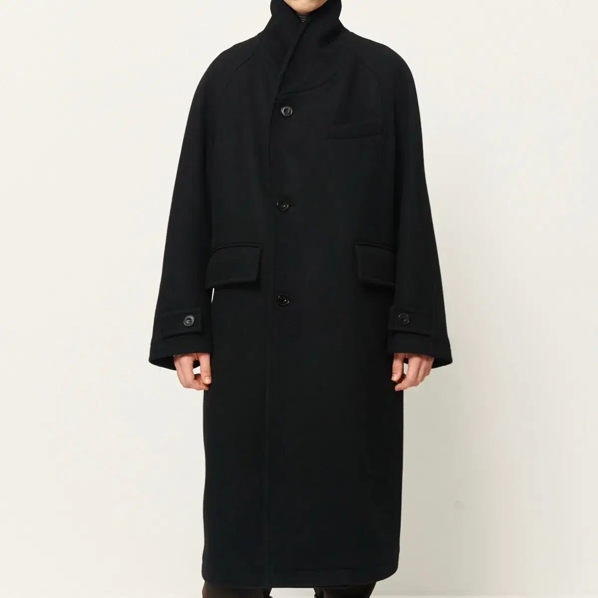 アフタープレイ ショールカラー コート ブラック M ルメール チベット風