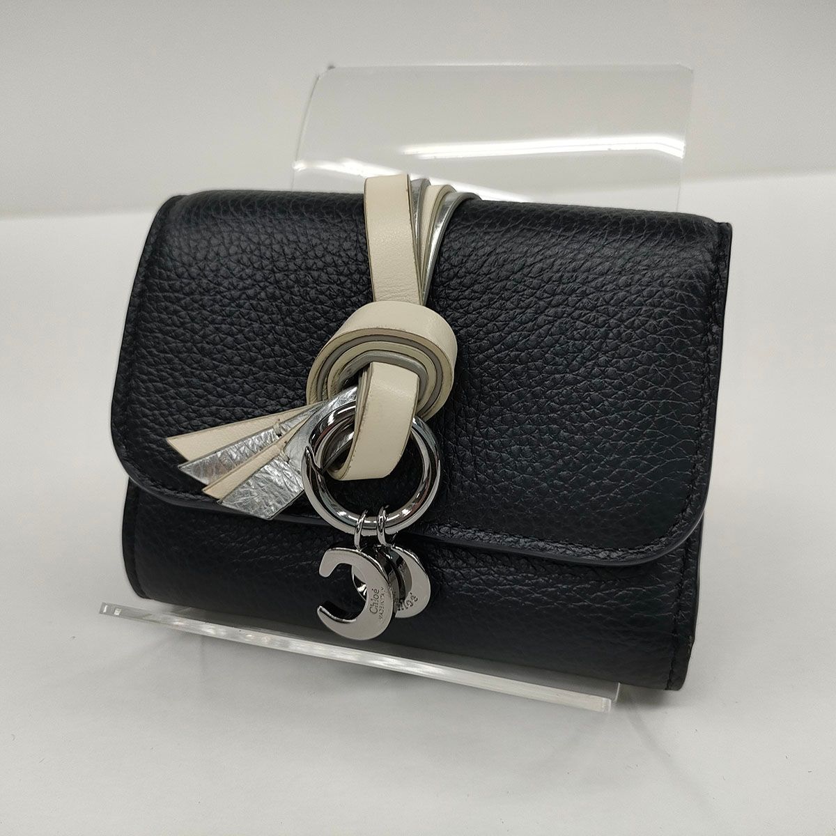 Chloe クロエ スモール トリフォールド ウォレット 三つ折り財布 レディース レザー ブラック