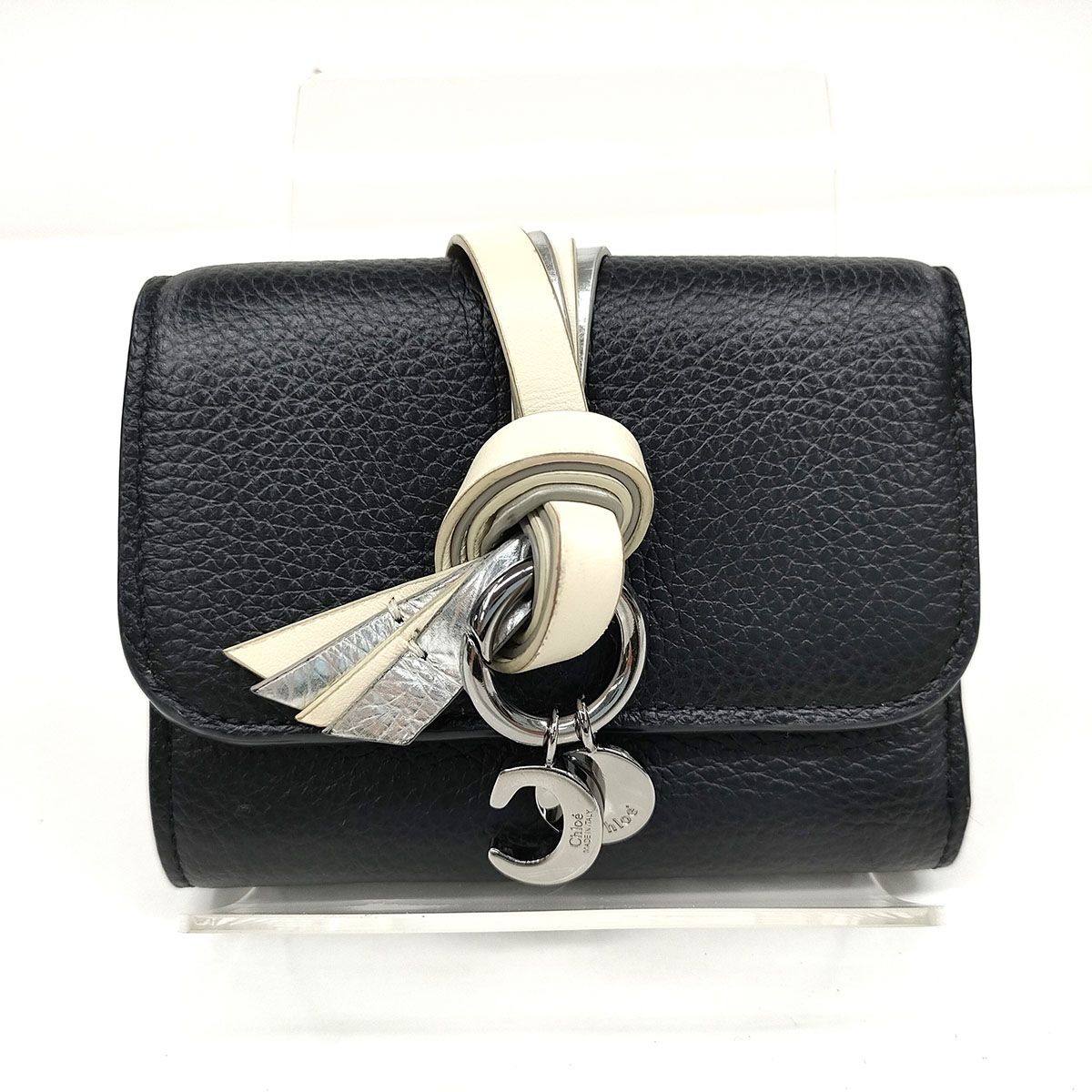 Chloe クロエ スモール トリフォールド ウォレット 三つ折り財布 レディース レザー ブラック