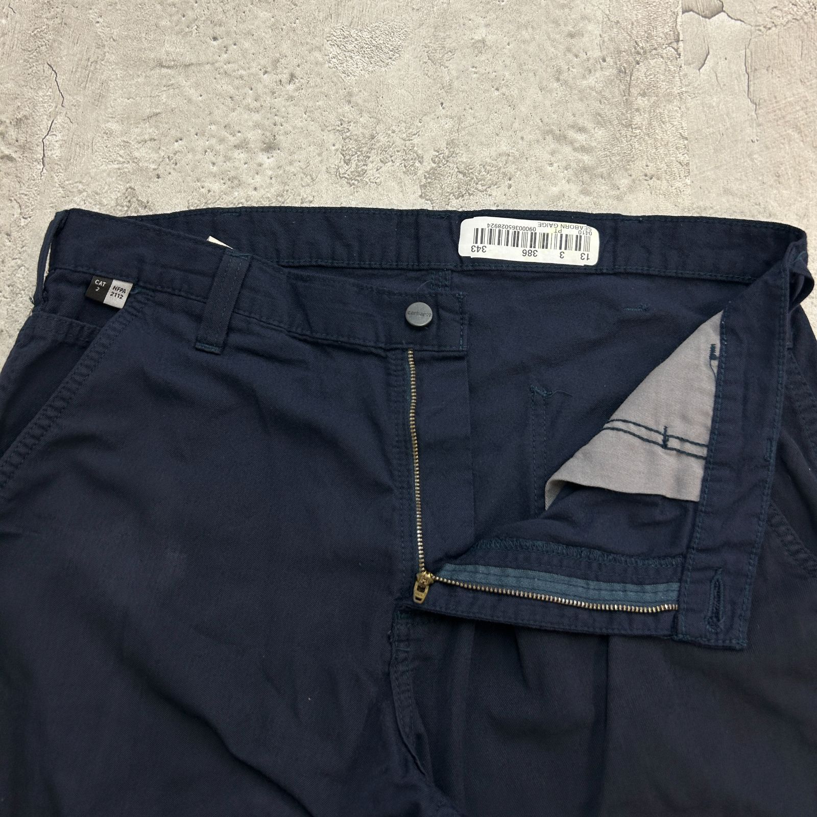 Carhartt カーハート FR ワークパンツ 古着 ネイビー W35 L31 - メルカリ