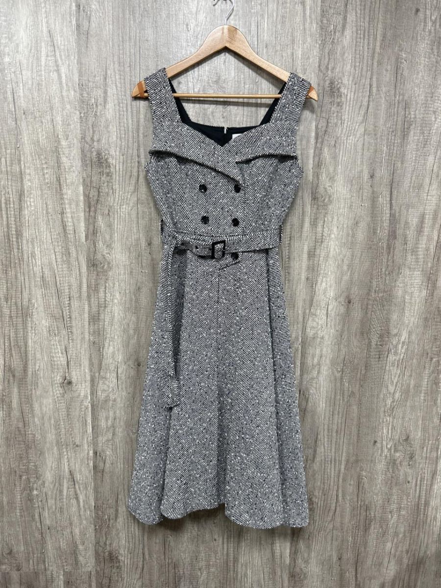 sheller シェリエ トレンチドレス ノースリーブ ワンピース sizeF/白x