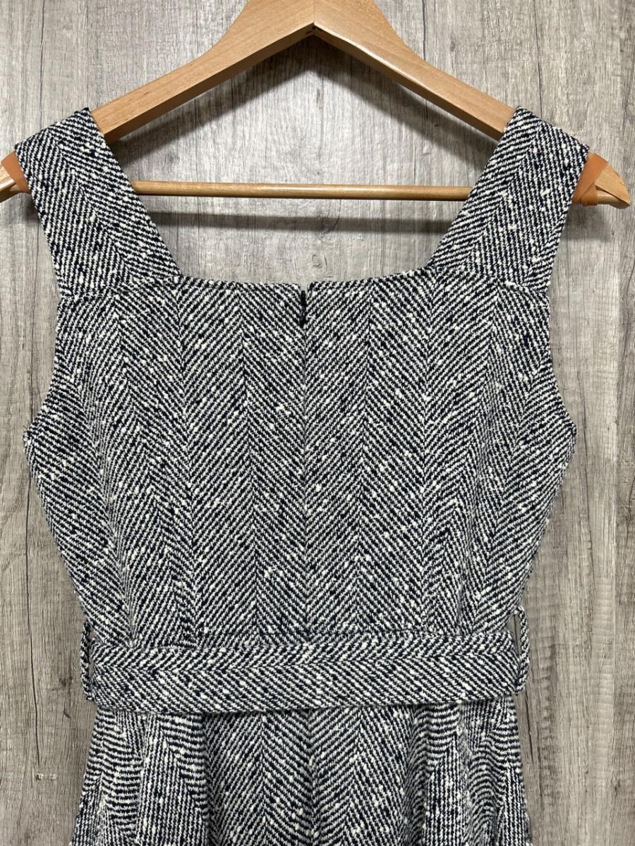 Sheller（シェリエ) ツイード素材のノースリーブワンピース 中古・古着通販】sheller (シェリエ) ツイードノースリーブワンピース