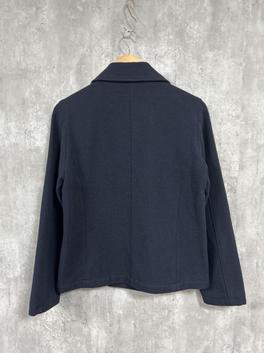 SHIPS シップス ダブルブレスト ピー コート sizeM/紺 ◇□ メンズ