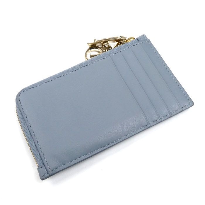 Dior ディオール LADY ジップ カードホルダー カードケース クラウドブルー _M 81 B カナージュ レディース