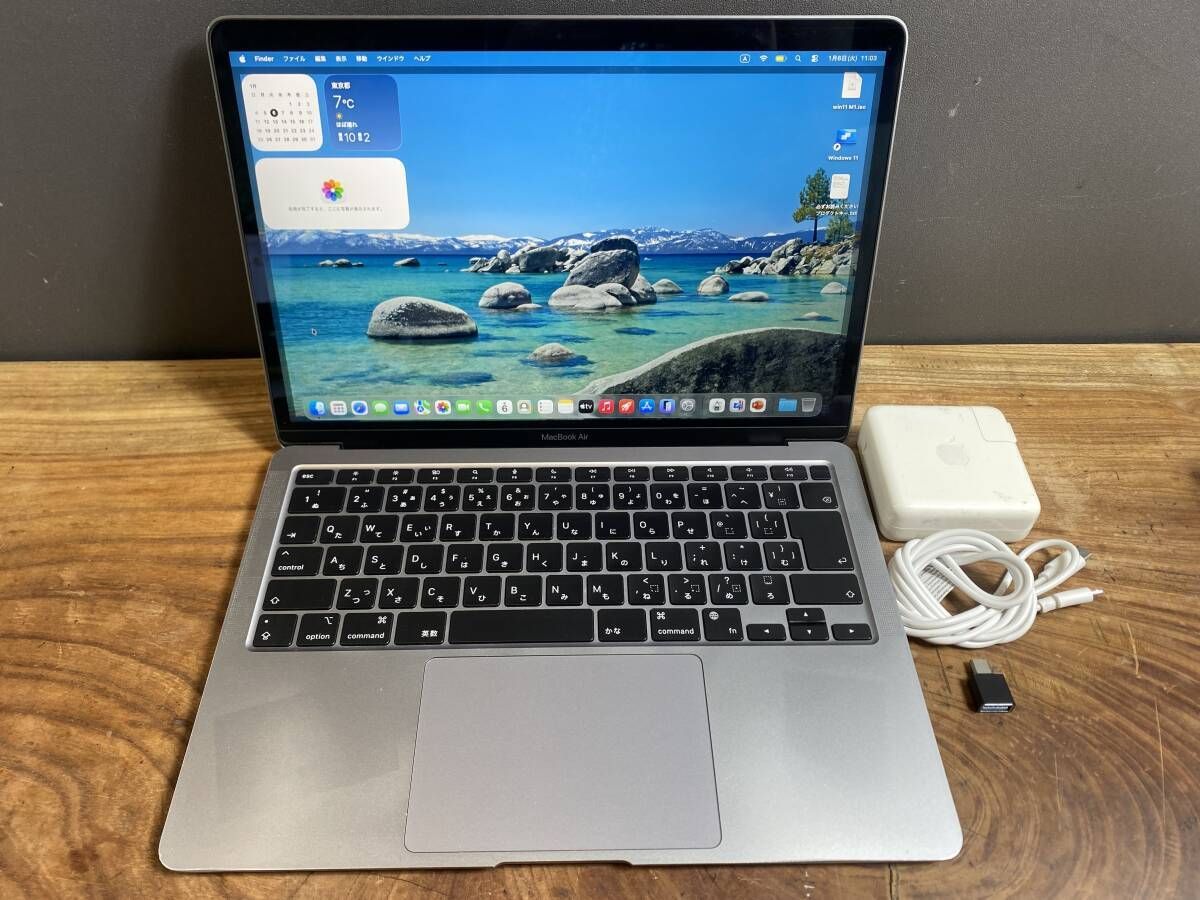バッテリー Apple MacBook Air M 1 2020 メモリ16 GB SSD 256 Windows 11 CJ 605