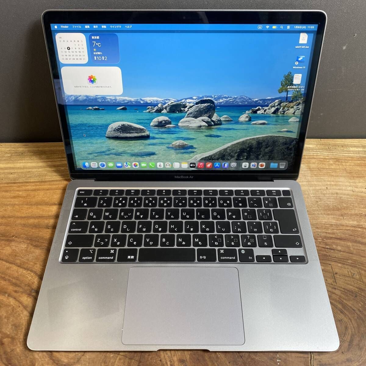  バッテリー Apple MacBook Air M 1 2020 メモリ16 GB SSD 256 Windows 11 CJ 605 MacBook本体 ノートPC