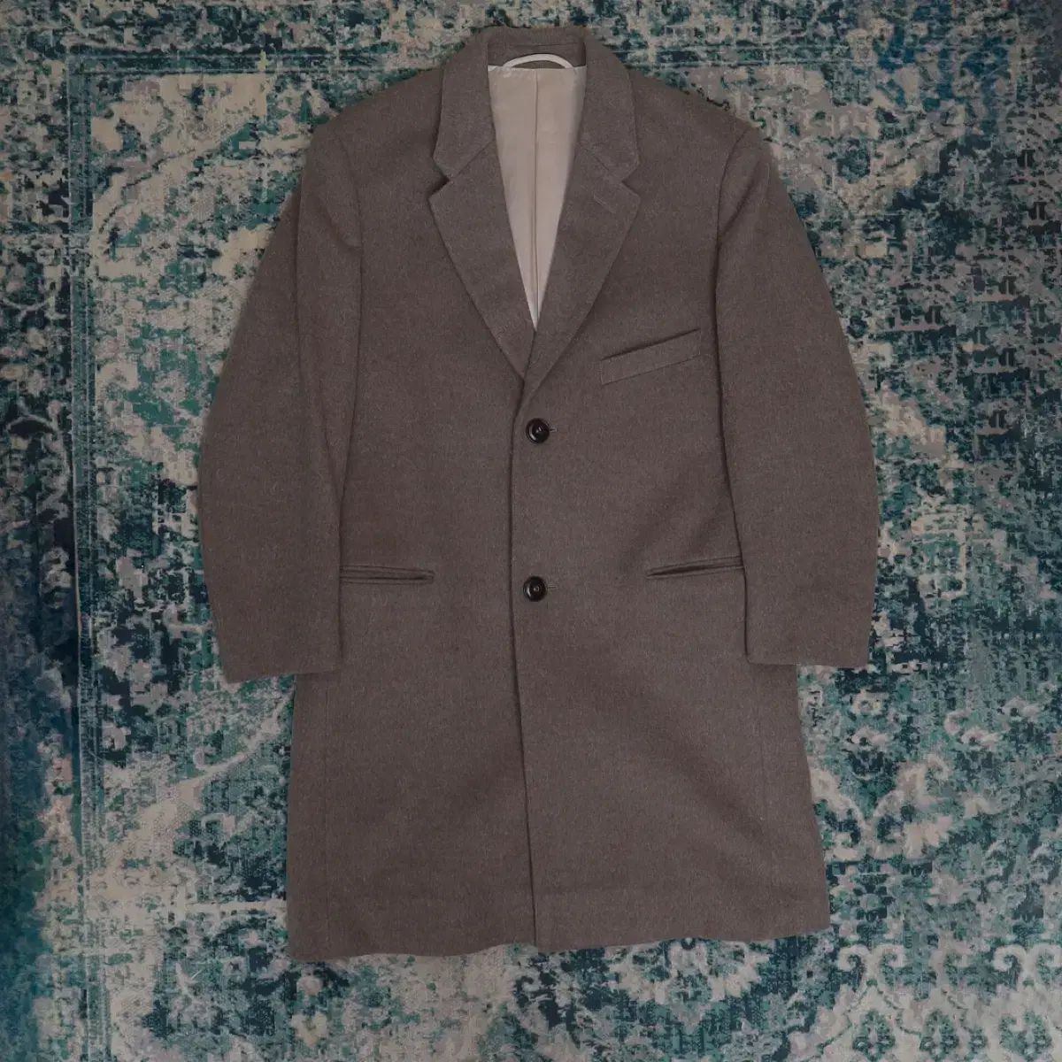 LEMAIRE ルメール 17 FW ウール|モヘア Single コート ブラウン 46