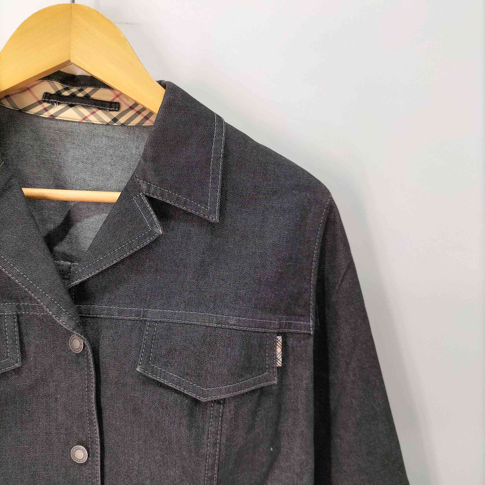 バーバリーロンドン BURBERRY LONDON 襟袖裏ノヴァチェック デニム