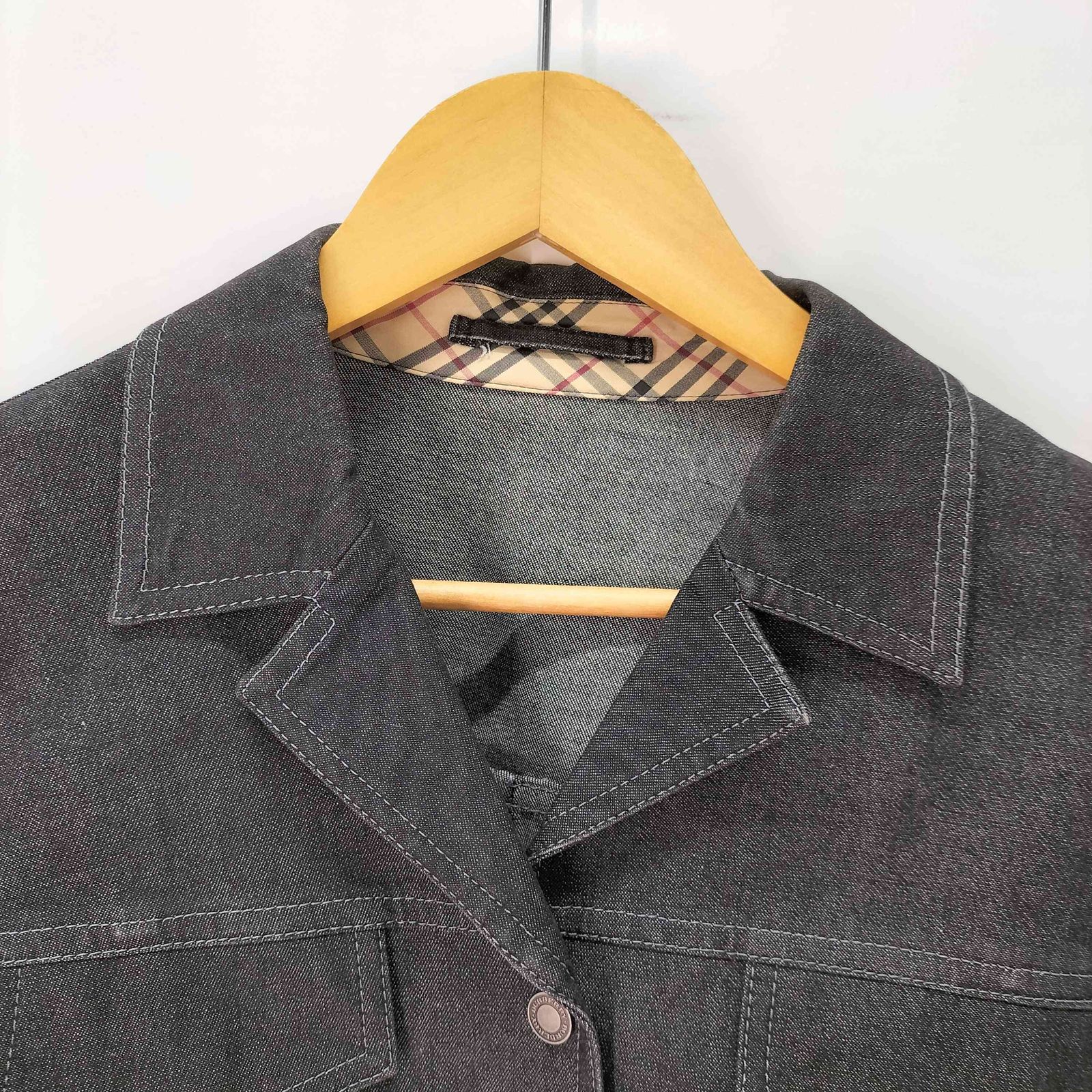 バーバリーロンドン BURBERRY LONDON 襟袖裏ノヴァチェック デニム