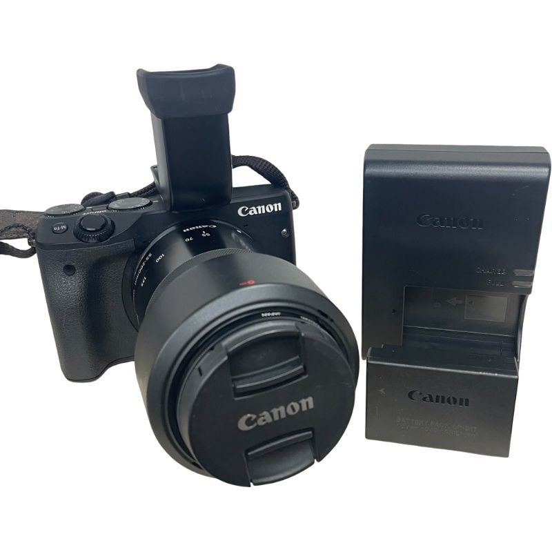 キヤノン Canon ミラーレス一眼カメラ EOS M 3 レンズキット レンズセット EF-M 55-200 mm F 4.5-6.3 IS STM ブラック