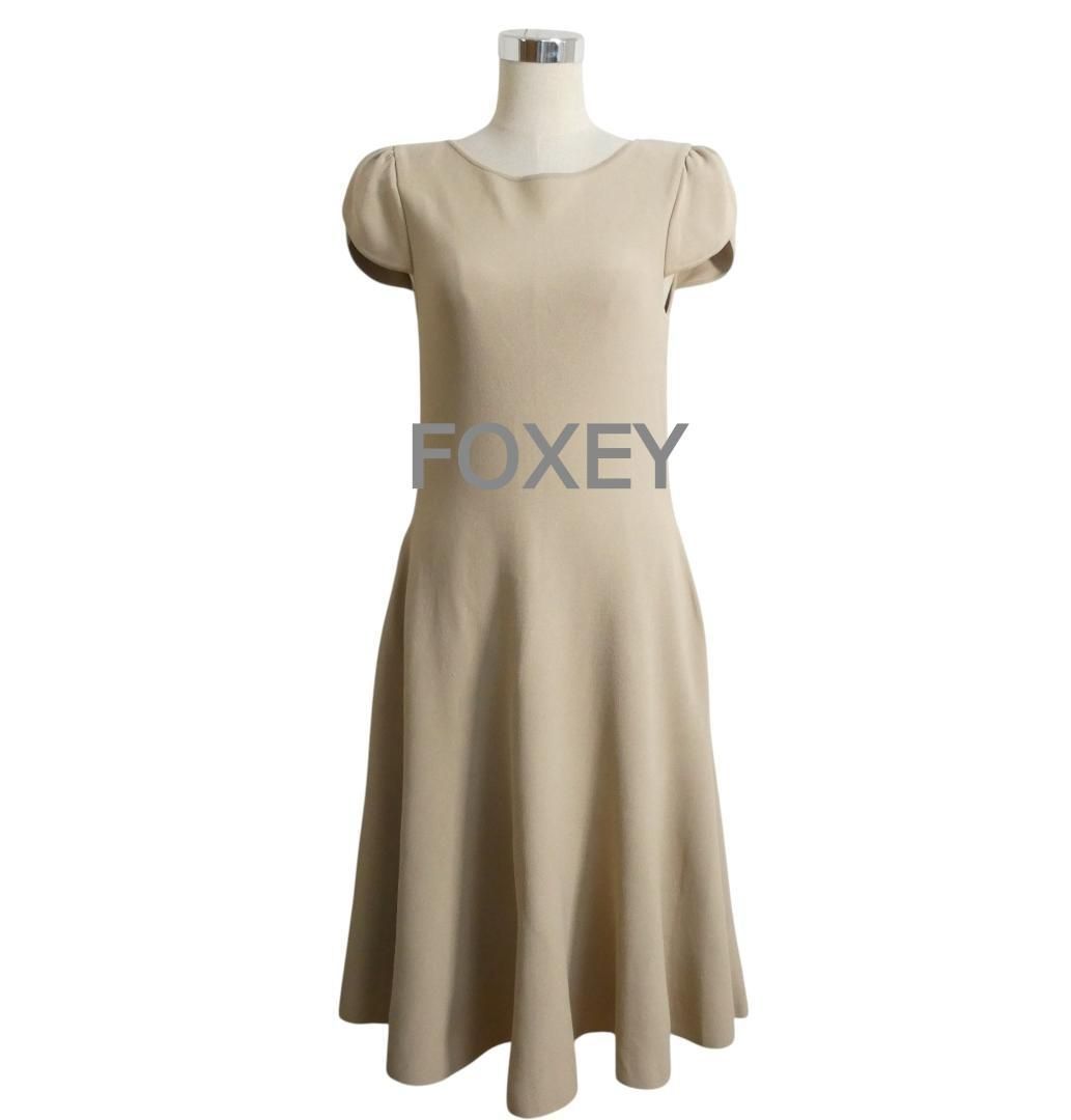 美品 FOXY フォクシー サイズ38 キャップスリーブ ロング ミモレ