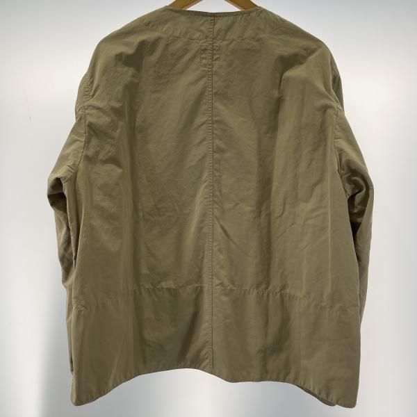 PORTER CLASSIC Weather No Collar Jacket サイズXL ポータークラシック ベージュ 19 Vネック 家庭洗濯可