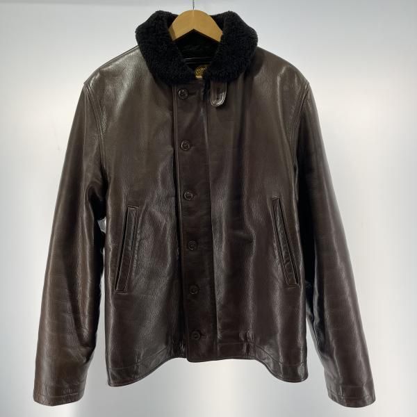 Y 2 LEATHER N-1 デッキジャケット サイズ42 ブラウン 19