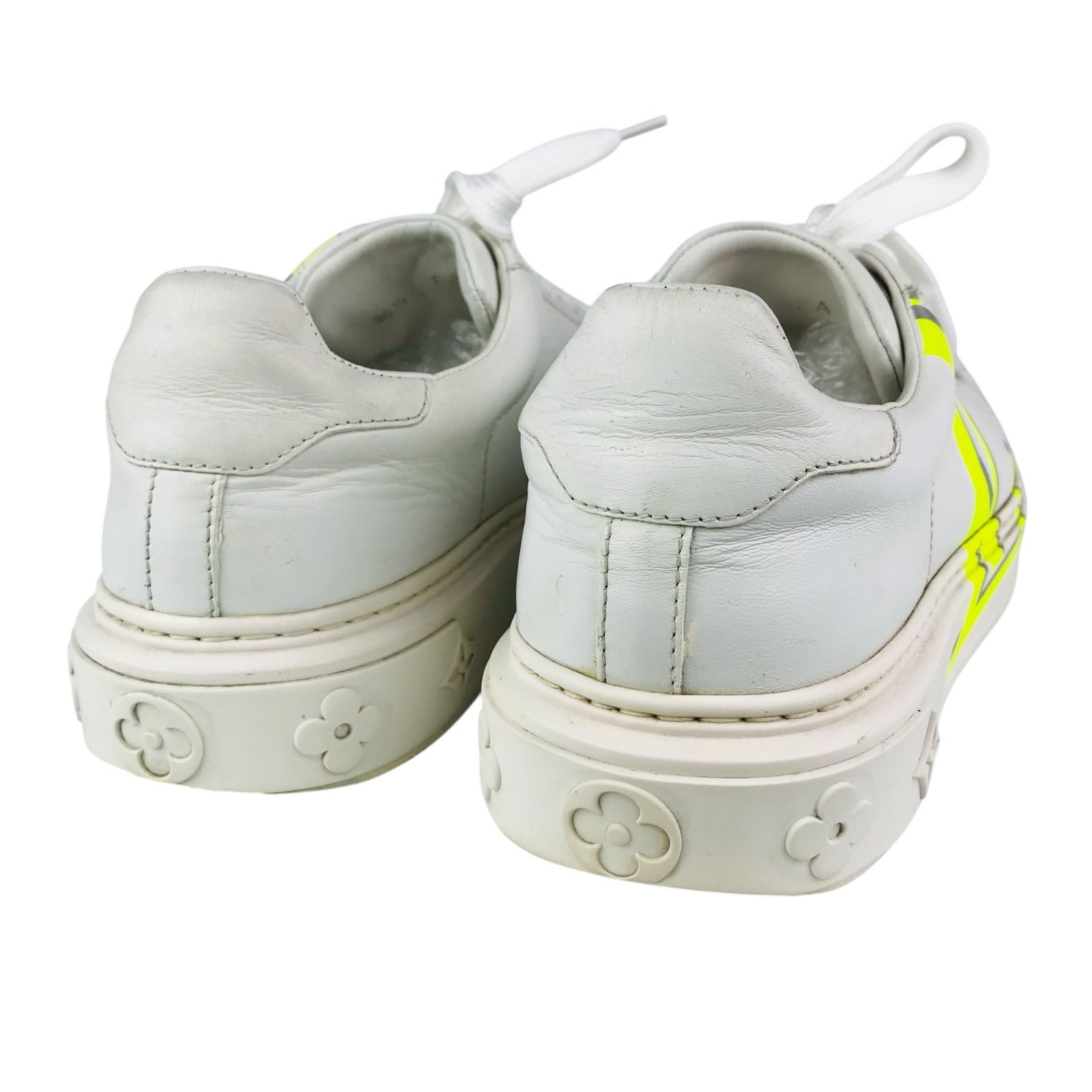 美品★ルイヴィトン・レザー ビッグLVエンボスアイコン スニーカー(341/2) LOUIS VUITTON☆ルイヴィトン【タイムアウトライン】レディース レザー