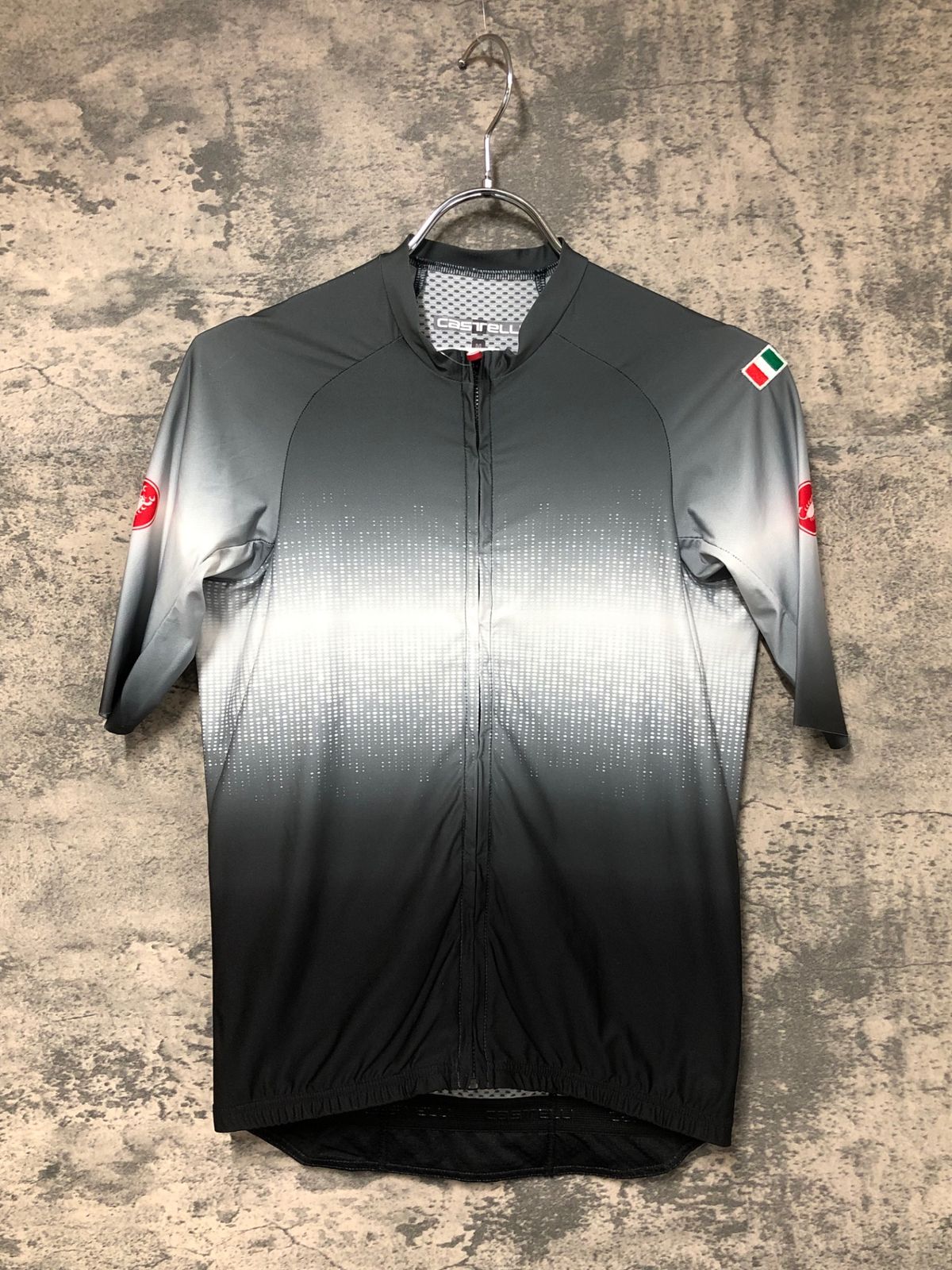 JS956 カステリ CASTELLI ROSSOCORSA 半袖 サイクルジャージ グレー 黒