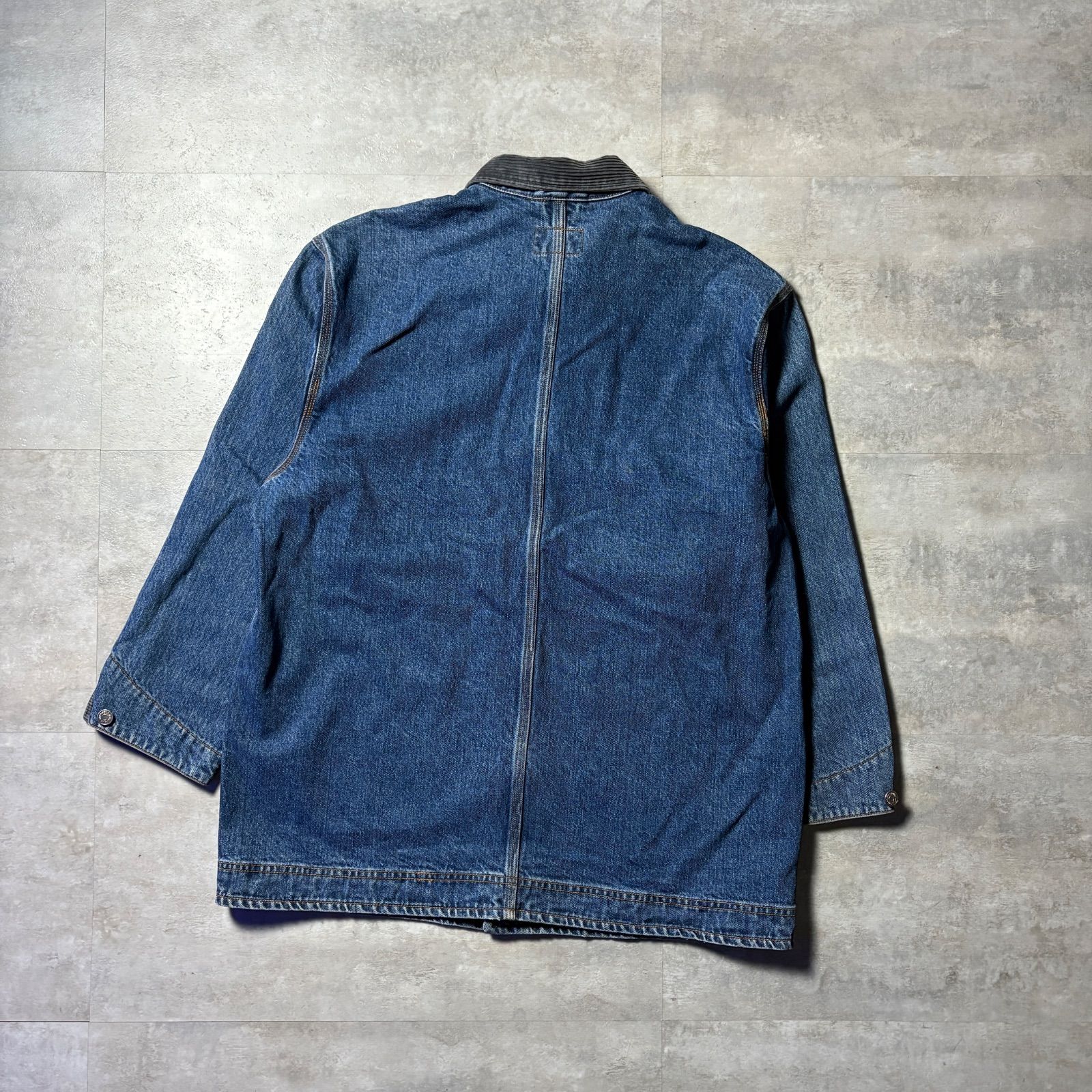 90s POLO COUNTRY ラルフローレン デニムカバーオール ジャケット L 襟