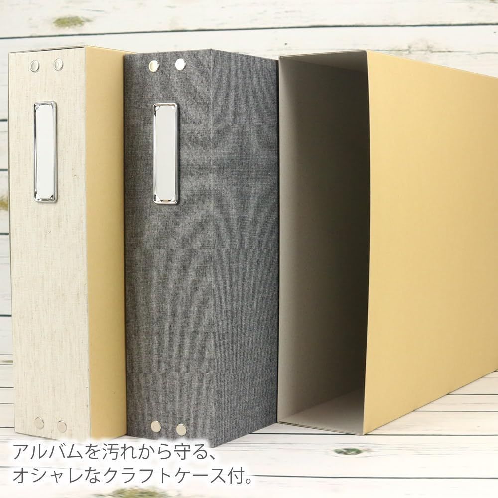 文房具・事務用品 大容量 フォトアルバム 1008枚収容できる リネン製の