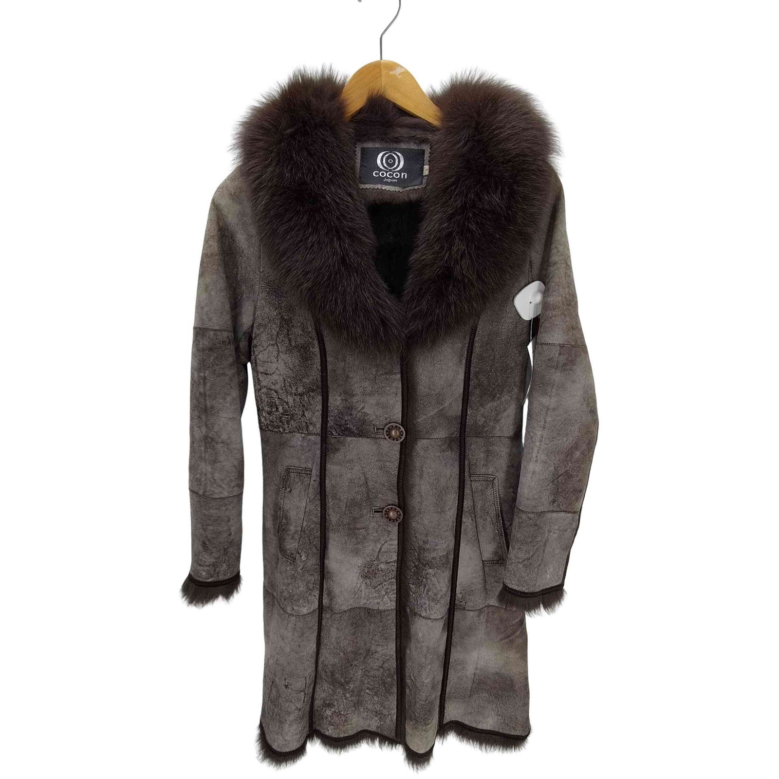 ユーズドフルギ USED古着 Real Fur 100% ＆ Real Leather Mouton Long