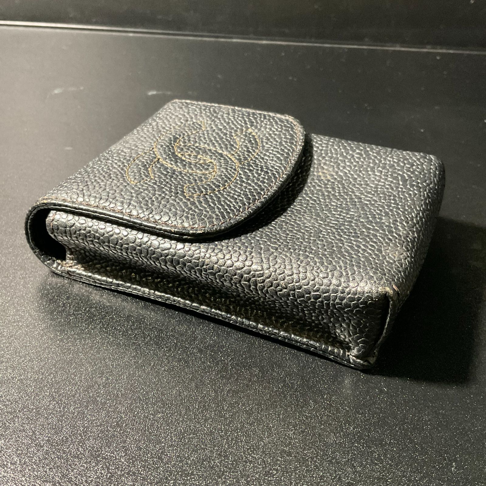  シャネル キャビアスキン シガレットケース タバコグッズ 小物