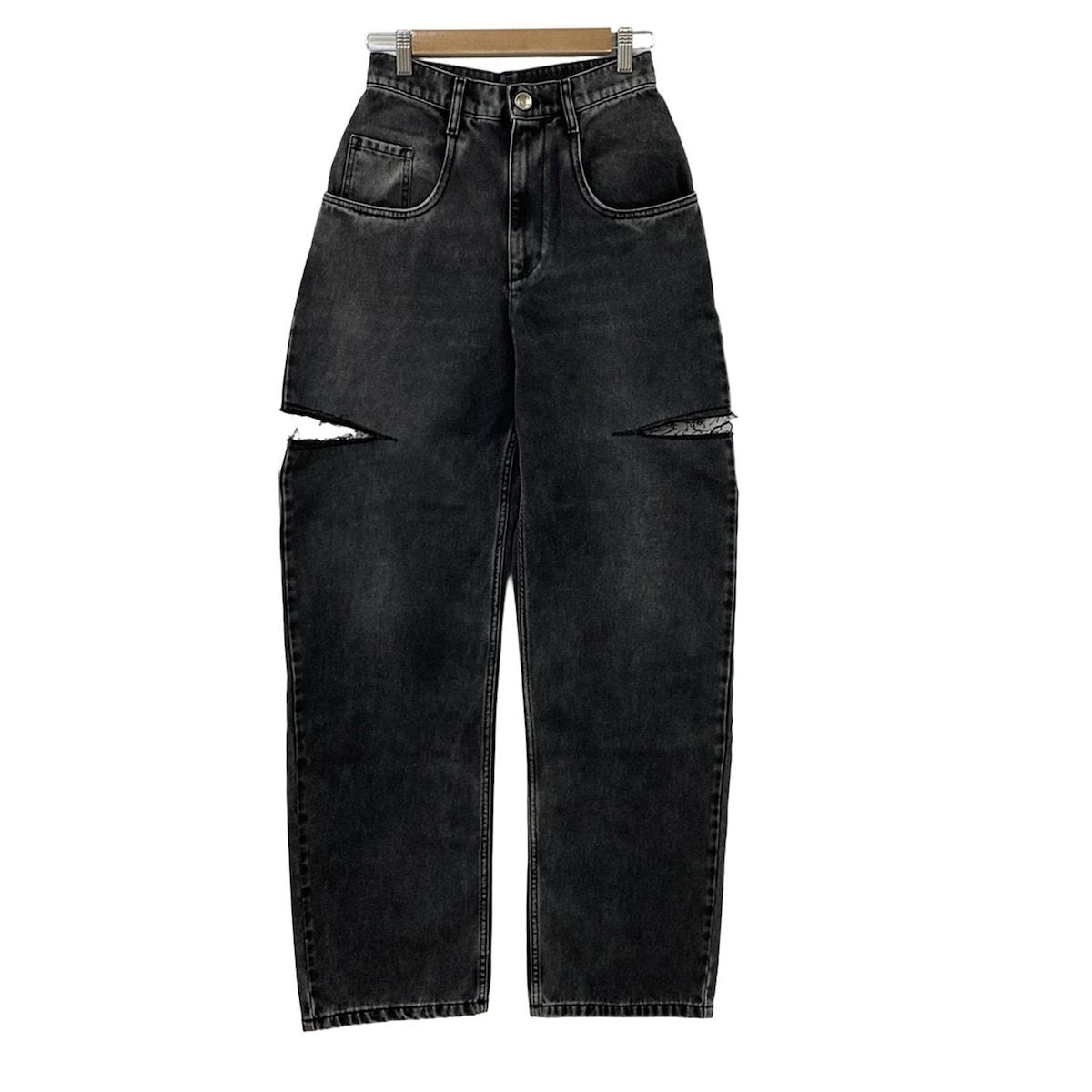 Maison Margiela メゾンマルジェラ ジーンズ サイズ40 M レディース - 黒 フルレングス|ダメージ加工