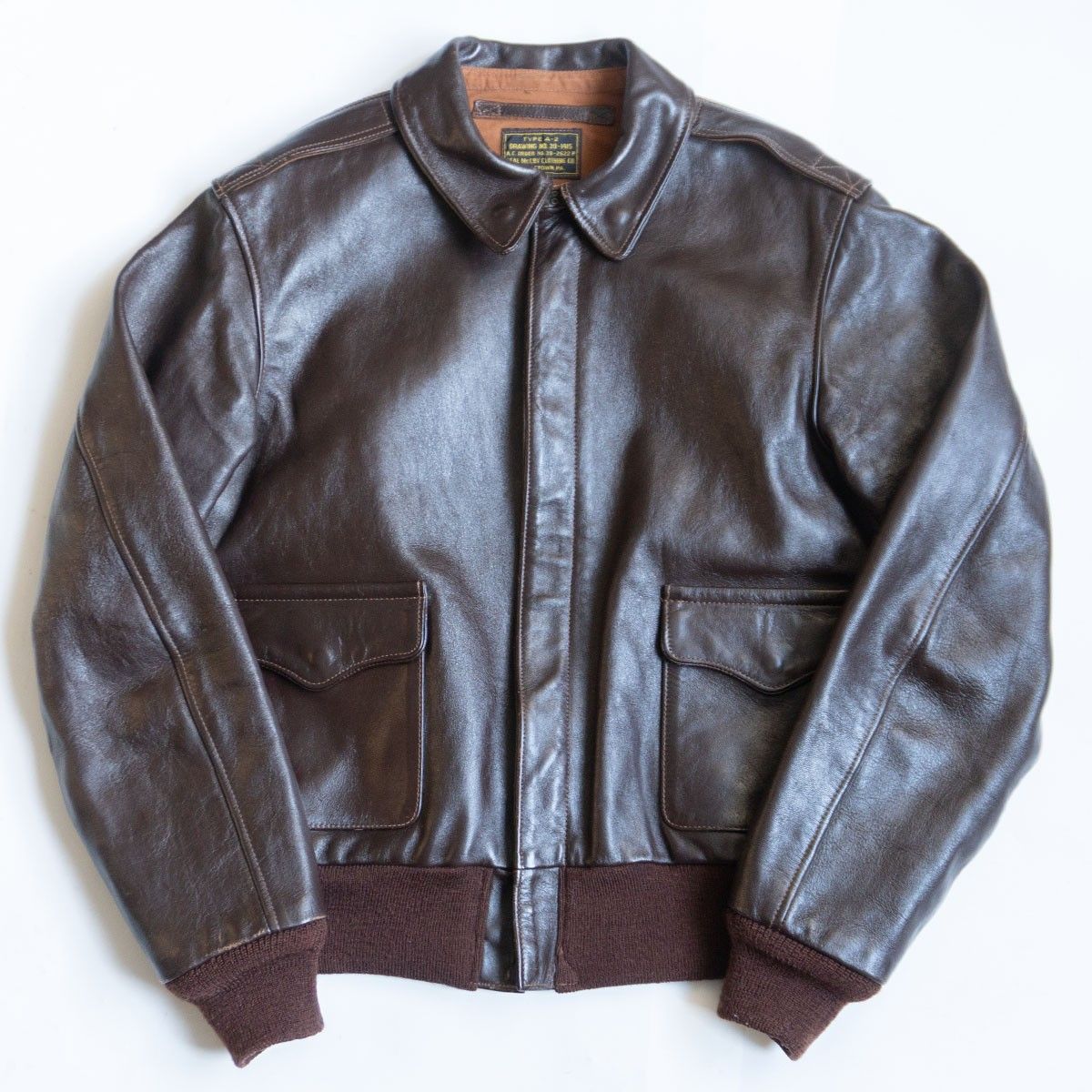 The REAL McCOY’S A 2 フライトジャケット 40 ホースハイド レザー ジャケット リアルマッコイ