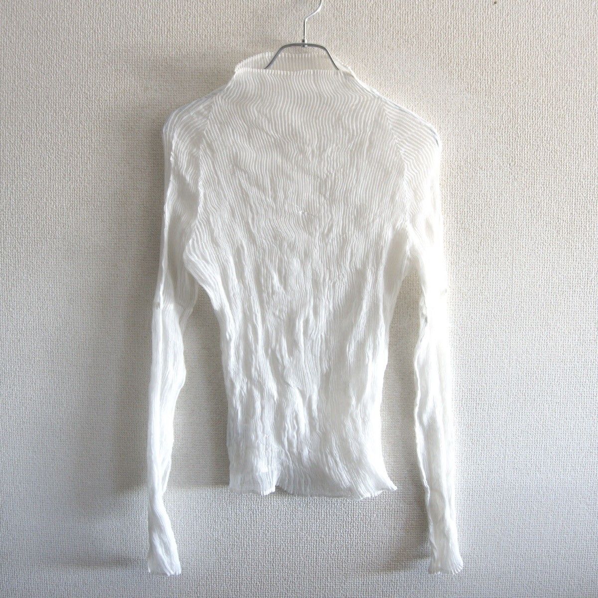 ISSEY MIYAKE しわプリーツ ブラウス 2 ホワイト イッセイミヤケ