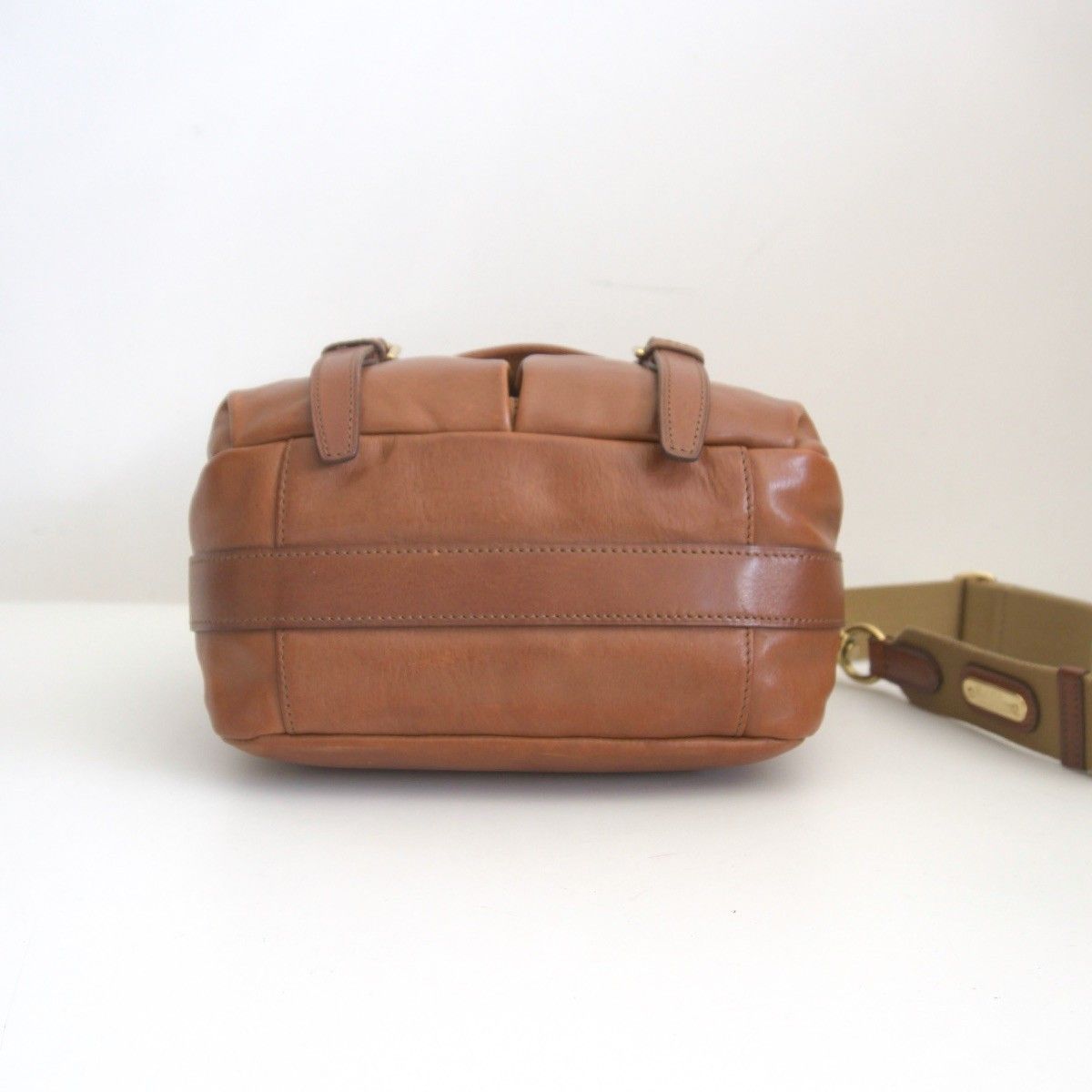美品】RALPH LAUREN【レザー ショルダーバッグ】ブラウン ラルフ 